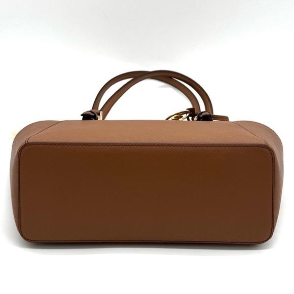 Michael Kors Large Charlotte TZ Tote Bag Luggage Brown - Picture 6 of 11